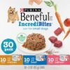 Purina Beneful IncrediBites Small Breed Wet Dog Food Variety Pack, 3 oz (Pack of 30) – Beef, Chicken & Salmon